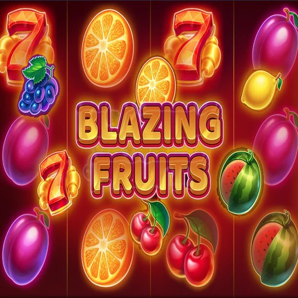 Blazing Fruits slot logo by Inbet Games at BalooBet Casino