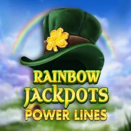 Rainbow Jackpots Power Lines online game logo by Red Tiger Gaming on baloobet-be.com